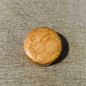 Wooden Soccer Carved Trinket/Jewelry Box